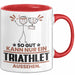 Triathlet Geschenk Tasse So Gut Kann Nur Ein Triathlet Aussehen Geschenkidee Kaffee-Becher Rot Trendation