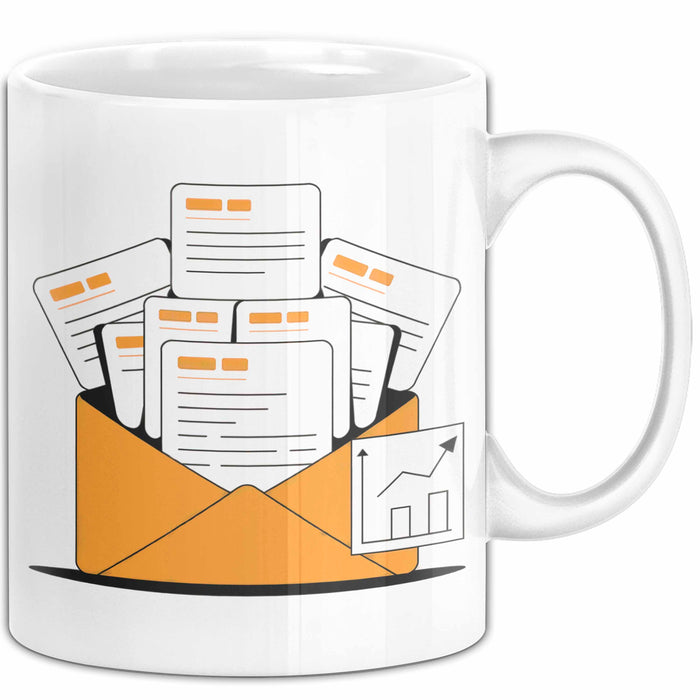 E Mail Marketer Tasse Geschenk Lustige Geschenkidee Spruch Für Inbox Strategen Weiß Trendation