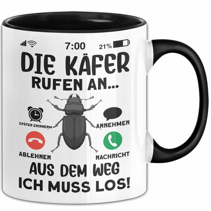 Käfer Liebhaber Tasse Geschenk Die Käfer Rufen An Geschenkidee Becher Trendation