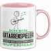Gitarrenspieler Geschenk Tasse Ich Bin Gitarrenspieler Aber Sag Doch Einfach Superheld Lustige Geschenkdiee für Gitarrenspieler Kaffee-Becher Rosa Trendation