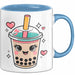 Bubble Liebhaber Tasse Geschenkidee für Boba Fan Blau Trendation