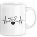Pferde Tierliebhaber Herzschlag Tasse Geschenk Lustige Geschenkidee Spruch Weiß Trendation