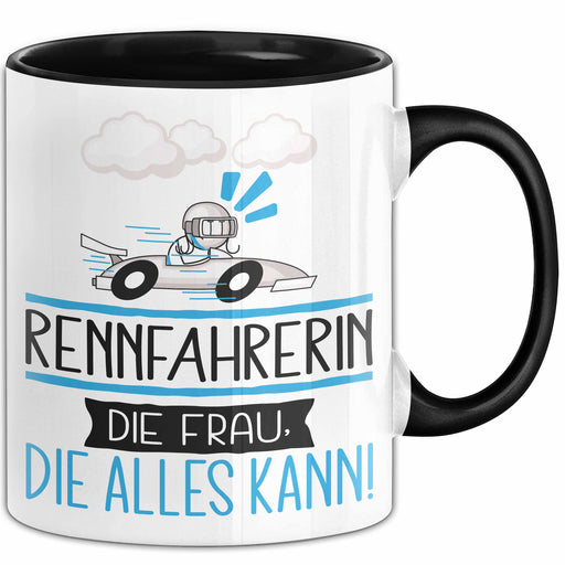 Rennfahrerin Geschenk Tasse Becher Die Frau Die Allen Kann Geschenkidee für eine Rennfahrerin Lustig Trendation