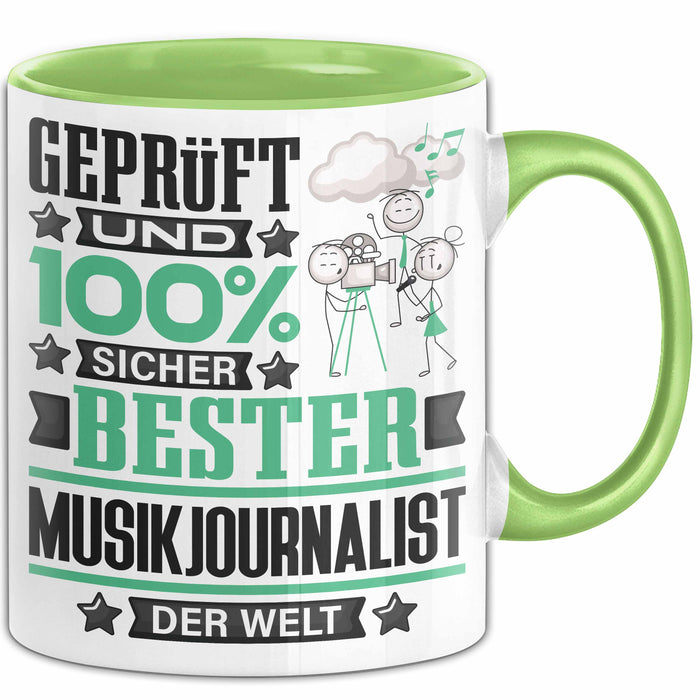 Musikjournalist Geschenk Lustiger Spruch für Musikjournalist Geschenkidee Bester Musikjournalist Der Welt Grün Trendation