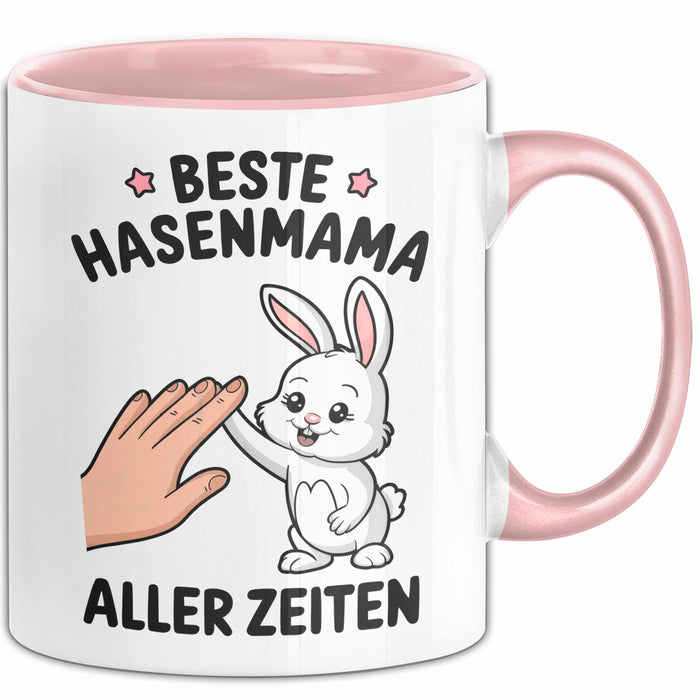 Kaninchen Hase Tierliebhaber Tasse Geschenk Lustige Geschenkidee Spruch Beste Hasenmama Aller Zeiten Rosa Trendation