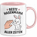 Kaninchen Hase Tierliebhaber Tasse Geschenk Lustige Geschenkidee Spruch Beste Hasenmama Aller Zeiten Rosa Trendation