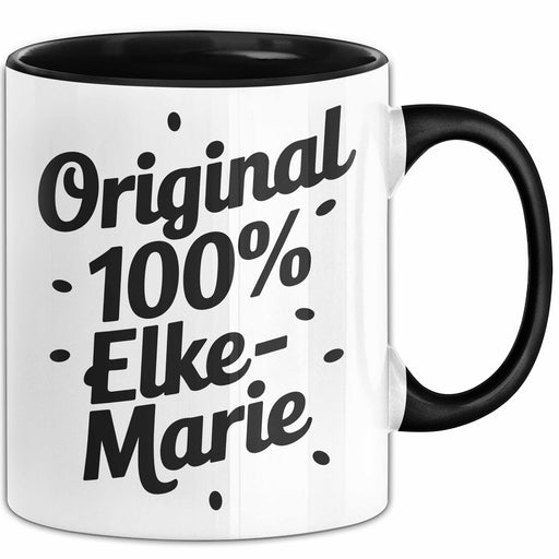 Elke-Marie Tasse Geschenk Original 100% Elke-Marie Geschenkidee Geburtstag Schwarz Trendation
