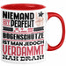Bogenschütze Geschenk Tasse Lustige Geschenkidee für Bogenschütze Geburtstag Kaffee-Becher Niemand Ist Perfekt Aber Als Bogenschütze Ist Man Nah Dran Rot Trendation