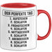 Schlafmütze Tasse Geschenk Der Perfekte Tag Geschenkidee Naps Mittagsschlaf Rot Trendation