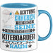 Kiteboarder Geschenk Tasse Lustiger Spruch Erheben Sie Sich Der Kiteboarder Betritt den Raum Blau Trendation