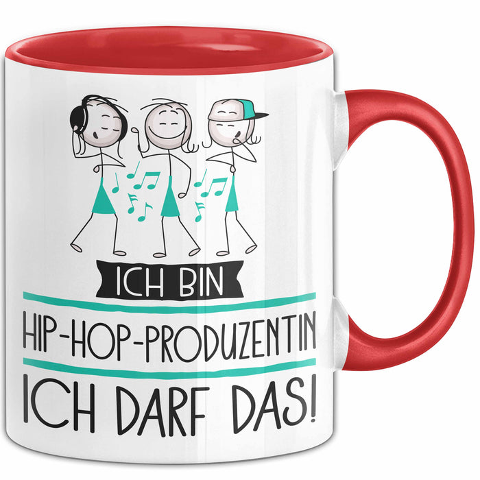 Geschenk für Hip-Hop-Produzentin Tasse Lustige Geschenkidee Geburtstag Ich Bin Hip-Hop-Produzentin Ich Darf Das Rot Trendation
