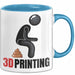 Humor Tasse Geschenk Figur 3DHaufen Witzige Geschenkidee Blau Trendation
