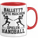 Handball-Spielerin Tasse Geschenk Frauen Ballett Echte Mädchen Spielen Handball Rot Trendation