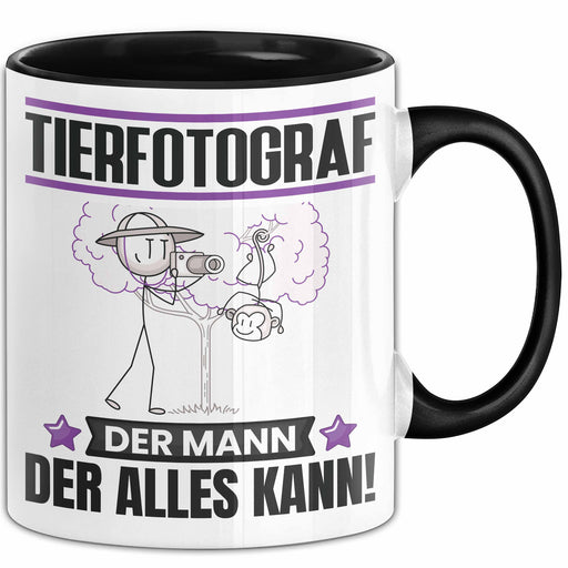 Tierfotograf Tasse Geschenk für Tierfotograf Der Mann Der Alles Kann Geschenkidee zum Geburtstag Schwarz Trendation