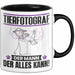 Tierfotograf Tasse Geschenk für Tierfotograf Der Mann Der Alles Kann Geschenkidee zum Geburtstag Schwarz Trendation