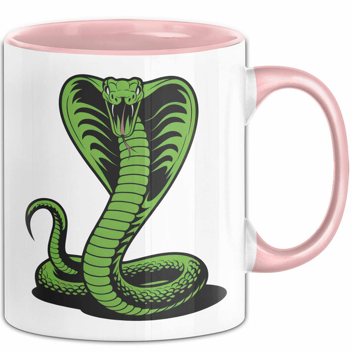 Reptil Schlange Tier Tasse Geschenk Lustige Geschenkidee Spruch Rosa Trendation