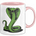 Reptil Schlange Tier Tasse Geschenk Lustige Geschenkidee Spruch Rosa Trendation