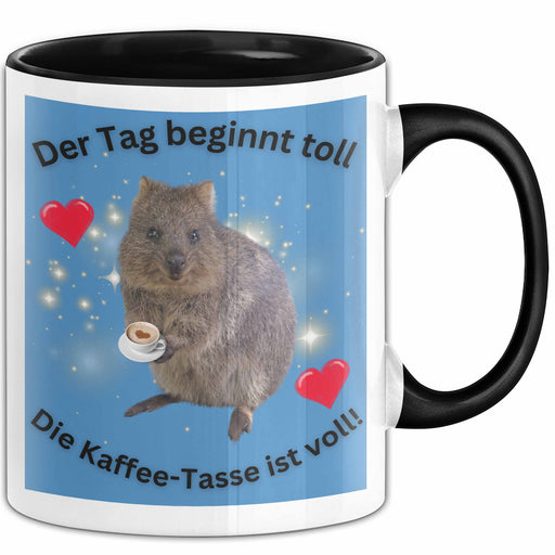 Meme Tasse Geschenk Lustiger Becher Der Tag Beginnt Toll Die Kaffee-Tasse Ist Voll Trendation
