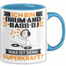 Drum-and-Bass-DJ Tasse Geschenk für Drum-and-Bass-DJ Geburtstag Lustiger Spruch Kaffee-Becher Was Ist Deine Superkraft Blau Trendation