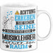 Musiklehrer Geschenk Tasse Lustiger Spruch Erheben Sie Sich Der Musiklehrer Betritt den Raum Weiß Trendation