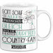 Country-Fan Geschenk Becher Tasse Gott Schuf Alle Menschen Gleich Nur Die Besten Durfeten Country-Fan Werden Geschenkidee Lustig Weiß Trendation