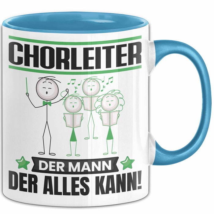Chorleiter Tasse Geschenk für Chorleiter Der Mann Der Alles Kann Geschenkidee zum Geburtstag Blau Trendation