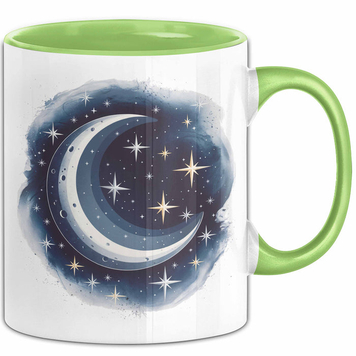 Astronomie Tasse Geschenkidee für Sternengucker Spruch Grün Trendation