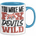 Fuchs Tasse Geschenk Fox Devils Wild Spruch Lustige Geschenkidee Blau Trendation
