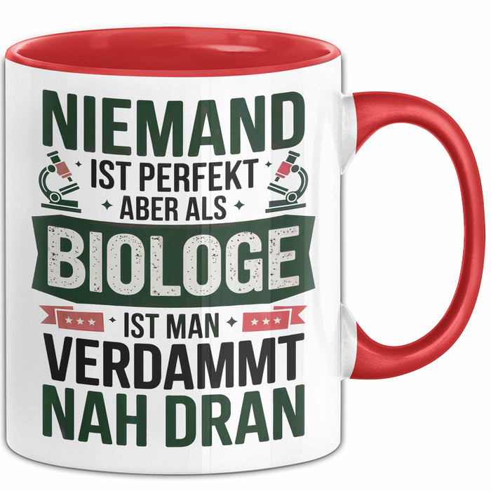 Biologie Liebhaber Tasse Geschenk Perfekter Biologe Rot Trendation