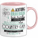 Country-Fan Tasse Geschenk Lustiger Spruch Bitte Erheben Sie Sich Seine Majestät Die Country-Fan Betritt Den Raum Rosa Trendation