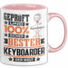 Keyboarder Geschenk Lustiger Spruch für Keyboarder Geschenkidee Bester Keyboarder Der Welt Rosa Trendation