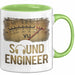 Toningenieur Ingenieurwesen Tasse Geschenk Lustige Geschenkidee Spruch Tontechniker Vu Meter Grün Trendation