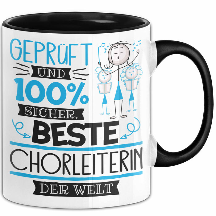 Beste Chorleiterin Der Welt Tasse Geschenk für Eine Chorleiterin Geprüft Und Sicher Geschenkidee Geburtstag Weihnachten Trendation