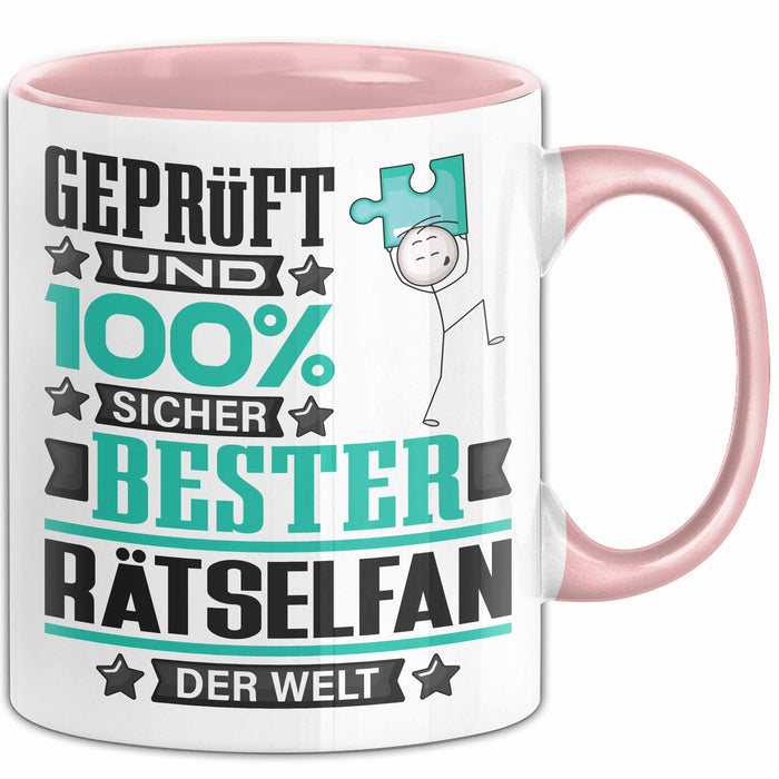Rätselfan Geschenk Lustiger Spruch für Rätselfan Geschenkidee Bester Rätselfan Der Welt Rosa Trendation
