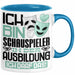 Schauspieler Ausbildung Tasse Geschenk Ich Bin Schauspieler In Der Ausbildung Ich Darf Das Geschenkidee Spruch Blau Trendation