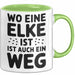 Elke Tasse Geschenk Wo Eine Elke Ist Ist Auch Ein Weg Geschenkidee Becher mit Name Grün Trendation
