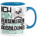 Fliesenleger Ausbildung Tasse Geschenk Ich Bin Fliesenleger In Der Ausbildung Ich Darf Das Geschenkidee Spruch Blau Trendation