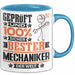 Mechaniker Geschenk Lustiger Spruch für Mechaniker Geschenkidee Bester Mechaniker Der Welt Blau Trendation