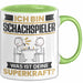 Schachspieler Tasse Geschenk für Schachspieler Geburtstag Lustiger Spruch Kaffee-Becher Was Ist Deine Superkraft Grün Trendation