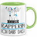 Geschenk für Rapperin Tasse Lustige Geschenkidee Geburtstag Ich Bin Rapperin Ich Darf Das Grün Trendation