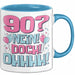 90er Geburtstag Geschenk Männer Frauen 90 Nein Doch Ohhhh Lustiger Spruch Geschenkidee Kaffee-Becher Blau Trendation