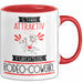 Rodeo-Cowgirl Tasse Geschenk Becher Stark Attraktiv Furchtlos Rodeo-Cowgirl Lustige Geschenkidee Rot Trendation