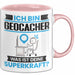 Geocacher Tasse Geschenk für Geocacher Geburtstag Lustiger Spruch Kaffee-Becher Was Ist Deine Superkraft Rosa Trendation
