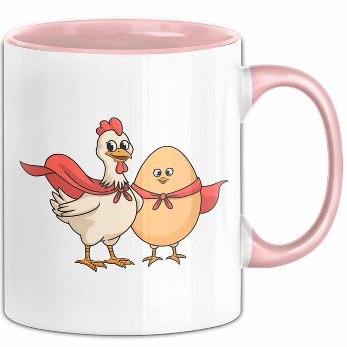 Hühnerbauer Tasse Geschenkidee Geflügel Enthusiast Geschenkidee Lustig Rosa Trendation