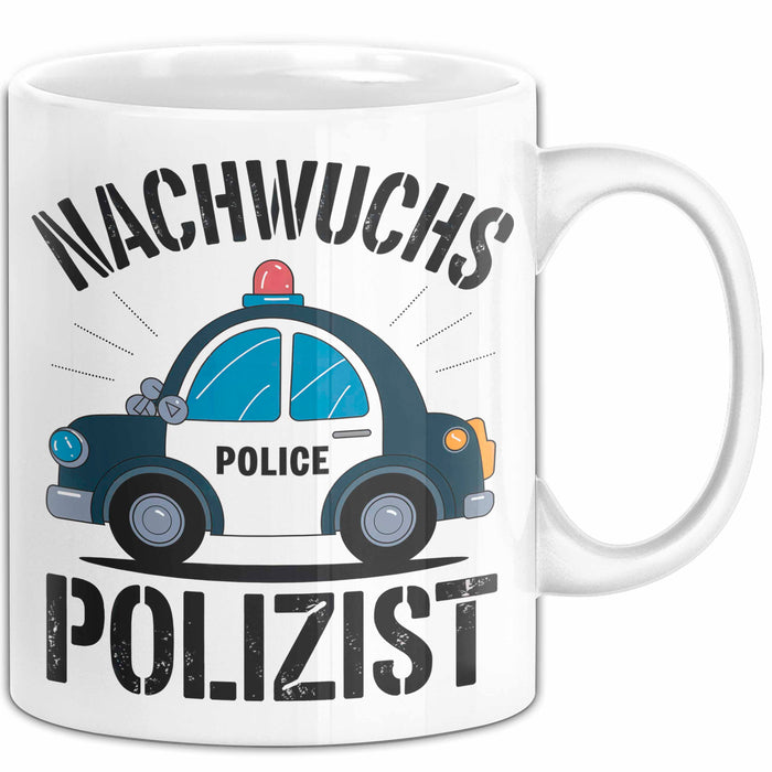Polizist Tasse Geschenk Lustige Geschenkidee Spruch Nachwuchs Polizist Weiß Trendation
