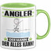 Angler Tasse Geschenk für Angler Der Mann Der Alles Kann Geschenkidee zum Geburtstag Grün Trendation
