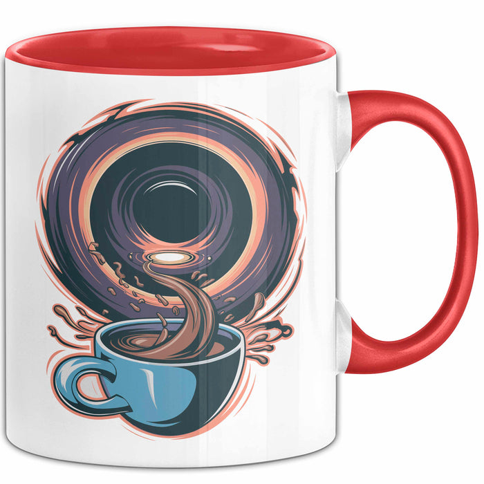 Weltraum Nerd Tasse Geschenkidee für Astronomie Fans Rot Trendation