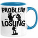 Wandern Tasse Geschenk für Wanderer Männer Geschenkidee Problem und Lösung Berge Wandern Blau Trendation