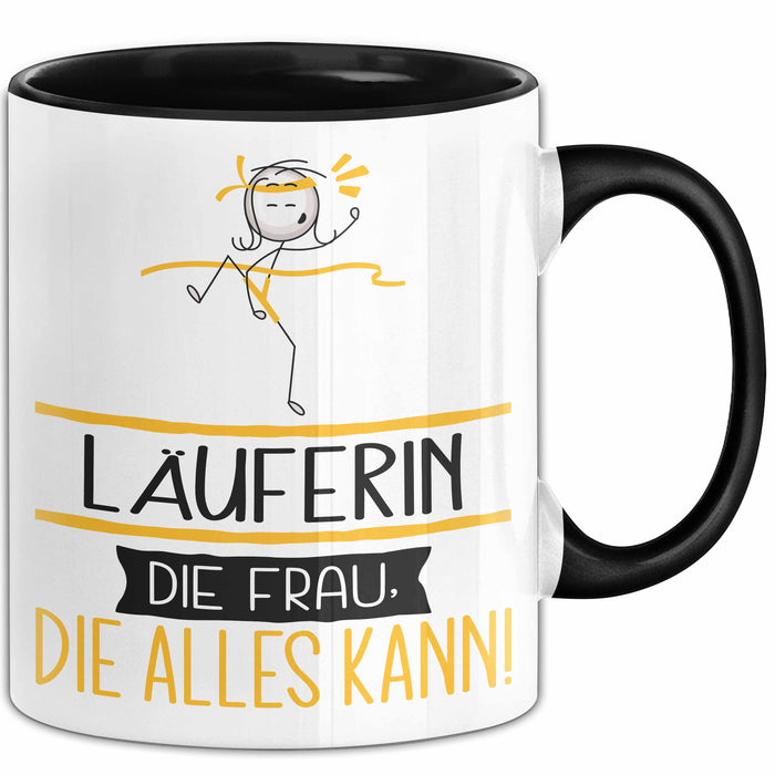 Läuferin Geschenk Tasse Becher Die Frau Die Allen Kann Geschenkidee für eine Läuferin Lustig Trendation