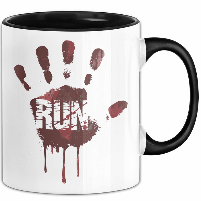 Horror Fan Tasse Run Geschenkidee für Gruselfilm Fans Trendation